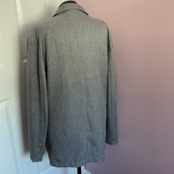 NWT - Nasty Gal Collection - Charcoal Oversized Boyfriend Blazer Size 10 - Picture 5 of 8